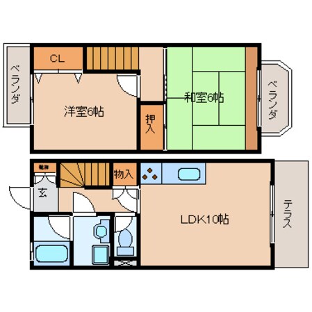 新大宮駅 徒歩8分 1-2階の物件間取画像